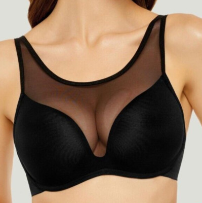 Marc & Andre Paris Plunge T-shirt Bra Non-wired EU/DE 75B UK 34B Pure Lines S8