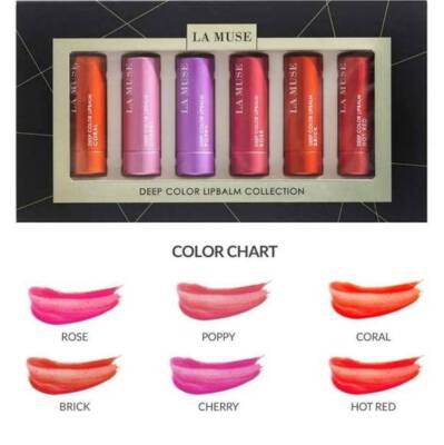 -lip Balm Collection 6 Shade + Vitamin E & A