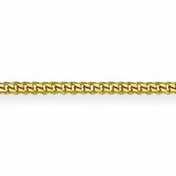 Pre-owned Element Shine/md 14k Solid Yellow Gold 1.04 Mm Curb Cuban Chain Necklace 16", 18", 20", 24"