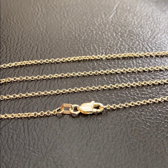 Pre-owned Element Shine/ Midas 14 K Solid Yellow Real Gold 1.5 Mm Light Rolo Chain Necklace 16",18",20" Lobster