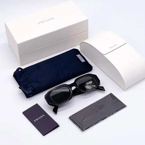 Pre-owned Prada Pr 17ws 1ab5so Black Dark Grey Lens Unisex Sunglasses Authentic In Gray