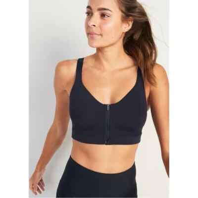 Old Navy High Support Powersoft Zip Front Sports Bra-Navy-Size 40DD-NWT
