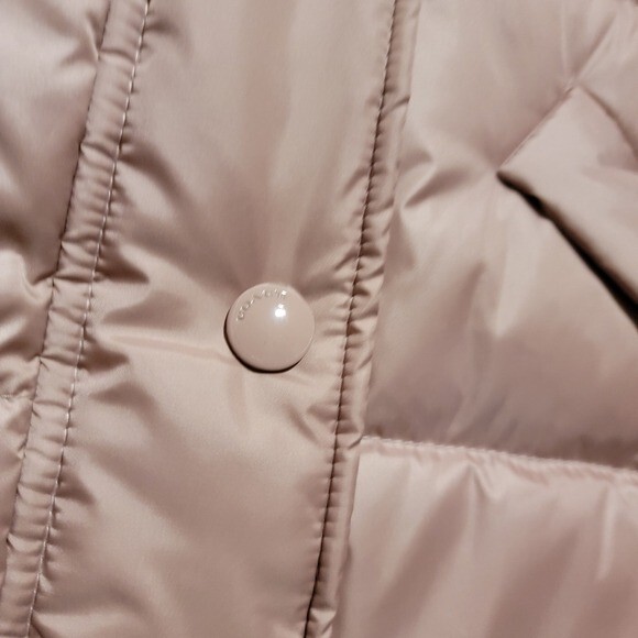 Pre-owned Coach Pink Puffer Jacket Size Small