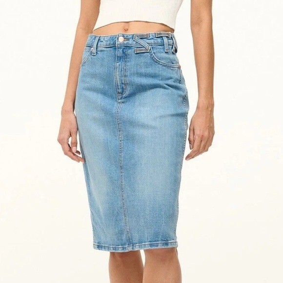 スカート Vintage Vivaldi blue denim pencil skirt スカート Vintage Vivaldi blue denim pencil skirt Vintage