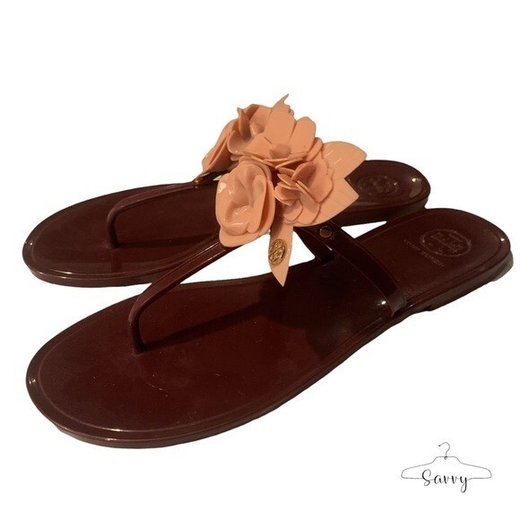 819- Tory Burch Blossom Jelly Thong Sandal Flower SZ7 M | eBay