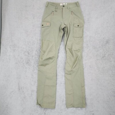 Fjallraven G1000 Women's 27-28 Outdoor Cargo Double Knee Khaki Pants  19PT