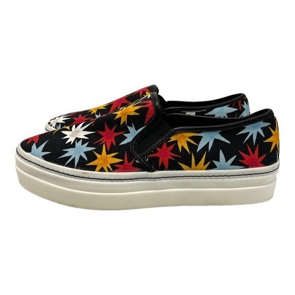 Alice + Olivia Sasha Star Print Canvas Platform Slip On