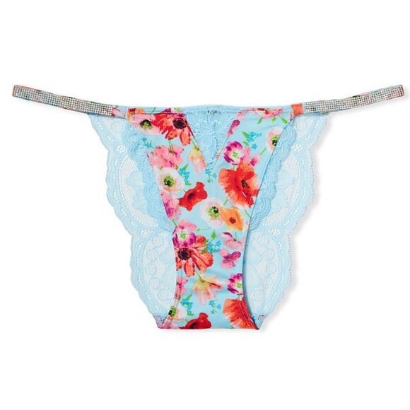 

Victorias Secret Bombshell Push Up Shine Strap Комплект из 3 бюстгальтеров Цветочный Синий, Floral blue