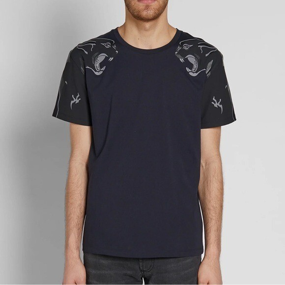 Valentino Panther Graphic Shoulder Short Sleeve Tee | eBay