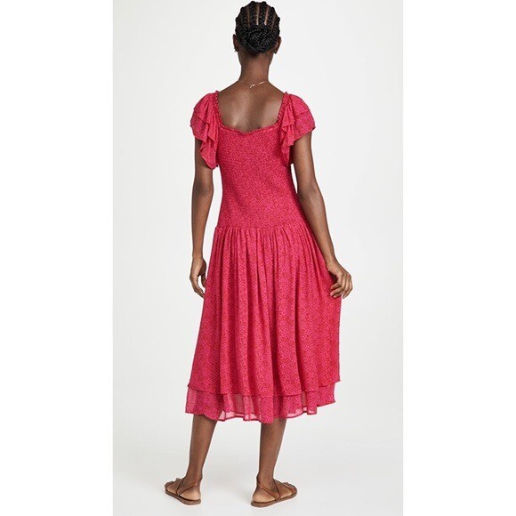 Pre-owned Hatch Cosette Dress Samba Print Size 3 In Pink