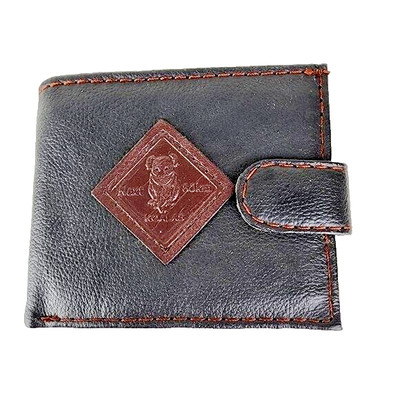 Australia Black Genuine Leather Billfold Wallet Kohala NWT