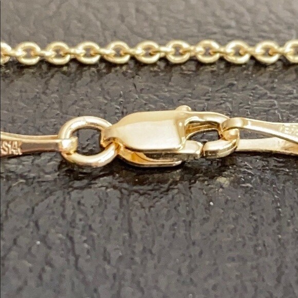 Pre-owned Element Shine/md 14 K Solid Yellow Gold 1.5 Mm Light Cable Chain Necklace 16", 18" Lobster Clasp