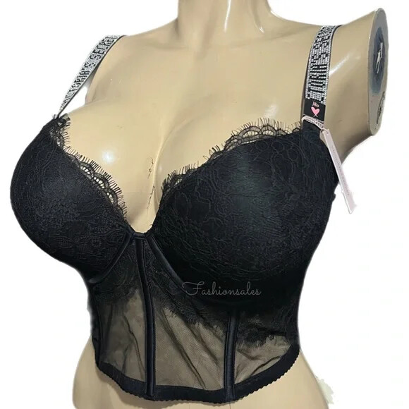 Victorias Secret Very Sexy Shine Strap Padded Push Up Lace