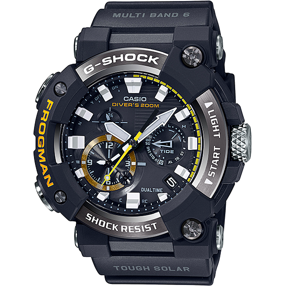 Pre-owned Casio G-shock Frogman Gwf-a1000-1ajf Bluetooth Radio Solar Watch Carbon Case