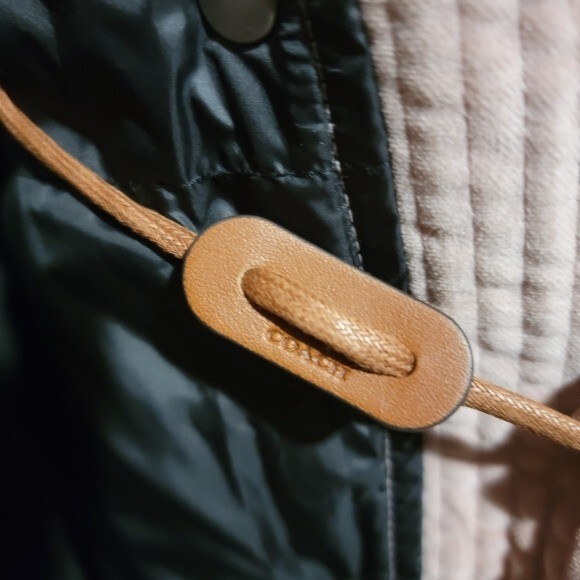 Pre-owned Coach Pink Puffer Jacket Size Small