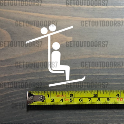 Skier Ski Lift Sticker Decal 2.5'' Salomon Rossi Blizzard Skis Die Cut Volkl XO