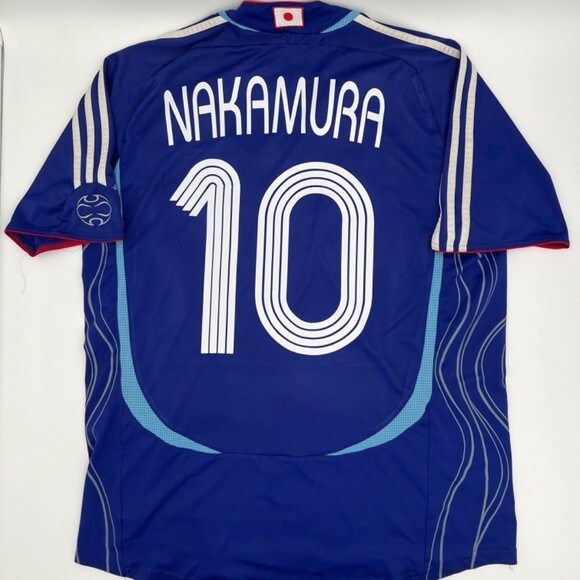 adidas サッカーシャツ NAKAMURA 10 Nakamura #10 Japan 2006/2007 ORIGINAL Adidas Vintage Rare