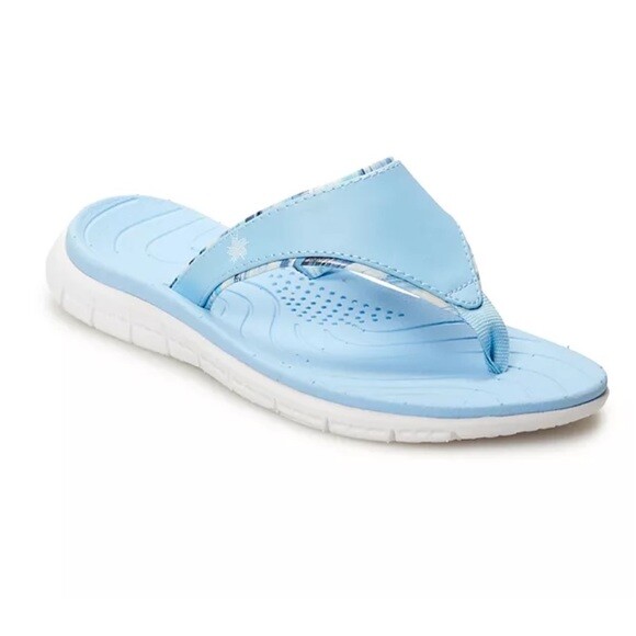 Bayou Sandals Flip Flops Shoes Slides Nwt Womens 11 Light Blue