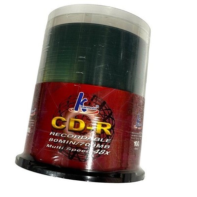 K Hypermedia CD-R Recordable 80MIN/700MB Multi Speed 48x Discs 100 on Spindle