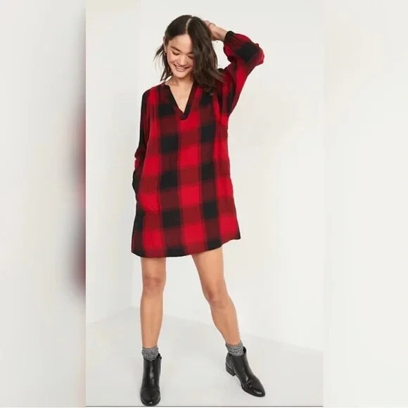 

Платье в клетку Old Navy Red Buffalo, размер, Красный