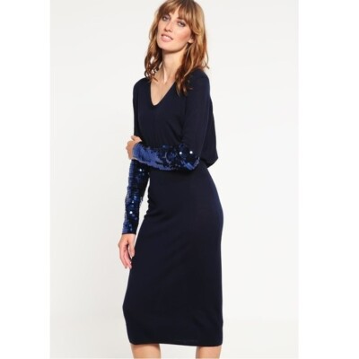 Escada Sport Starlette Jumper Dress Sequin Navy