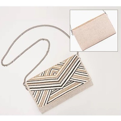 America and Beyond Embellished Convertible Clutch w/ Strap Glitz Glam