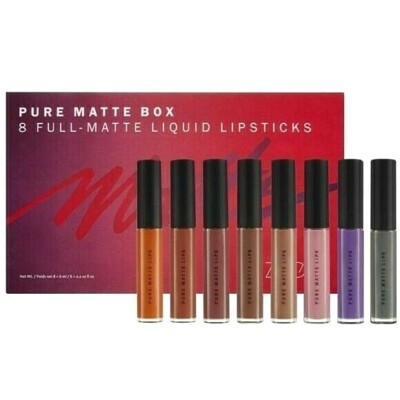 ZOEVA Pure Matte Box - 8 Liquid Lipsticks | NEW in Box