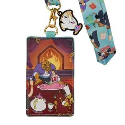 Loungefly Beauty and the Beast Fireplace Scene Lanyard