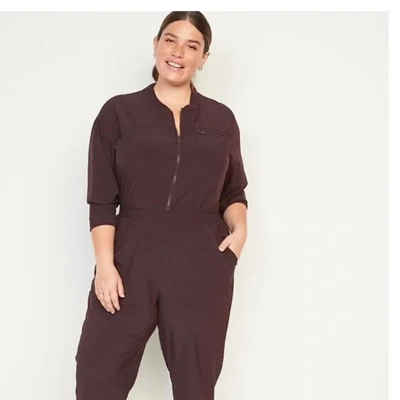 Комбинезон без воротника Old Navy Black Cherry из эластичного материала, размер 4X