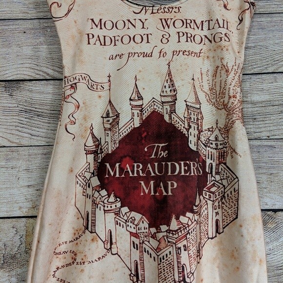 Harry Potter Marauder's Map bodycon tank dress