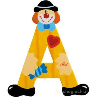 Lettere in Legno Sevi – Alfabeto Colorato Clown – Decora camera -nuovo-Italia