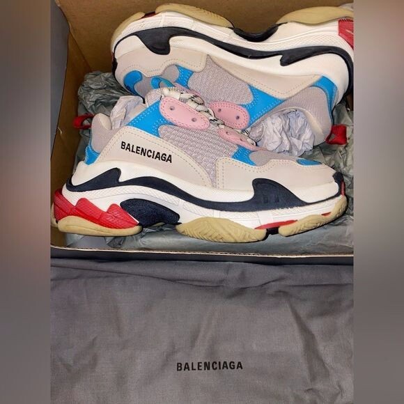 BALENCIAGA トリプルS 37 balenciaga triple s 37 white/blue/pink | eBay