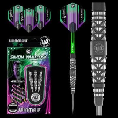 WINMAU SIMON WHITLOCK 22 GRAM 90% TUNGSTEN STEEL TIP DARTS 1502.22