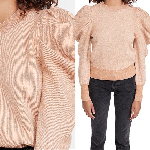 Pre-owned Ulla Johnson Marin 100% Wool Pullover Color: Amber Size P (fits Like Us2/4) In Orange