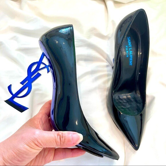 靴 YSL OPYUM SHOES Saint Laurent Opyum YSL Logo-Heel Sandals with Golden