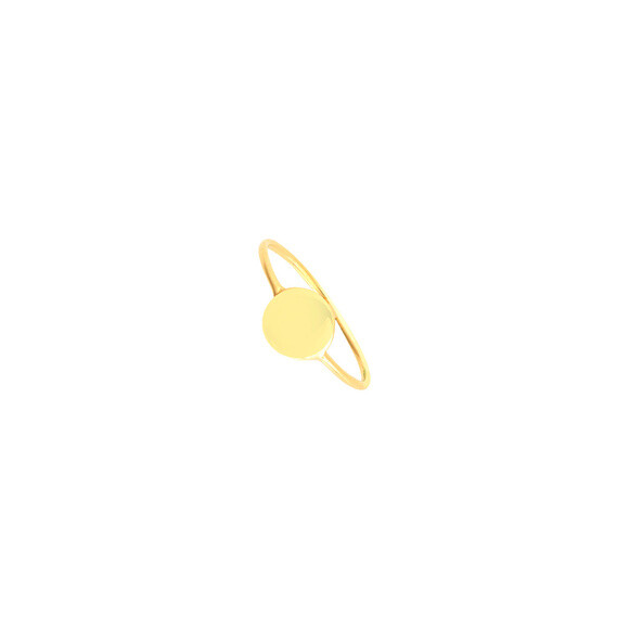 Pre-owned Element Shine 14k Solid Gold Disc/ Disk Wire Dainty Ring - Yellow Size 6, 7, 8 Minimalist In Yellow Gold