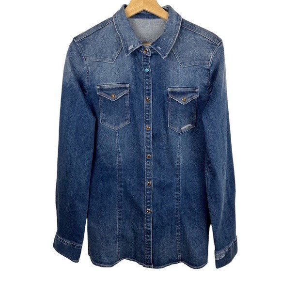 【YOURNUS】Gakubin Siwa Denim Shirt YOURNUS】Gakubin Siwa Denim Shirt (YOURNUS/ブラウス・シャツ