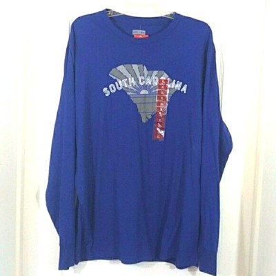 NWT State Of Mine South Carolina SC Blue Long Sleeve T Shirt Size XL