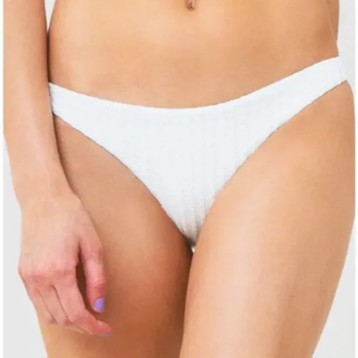 L*Space Textured Camacho Bikini Bottom Classic In Cream Size L - NWT