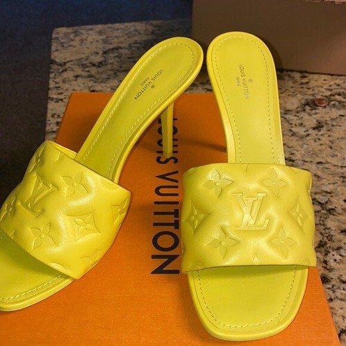 Leather heels Louis Vuitton Yellow size 36 EU in Leather - 24944839