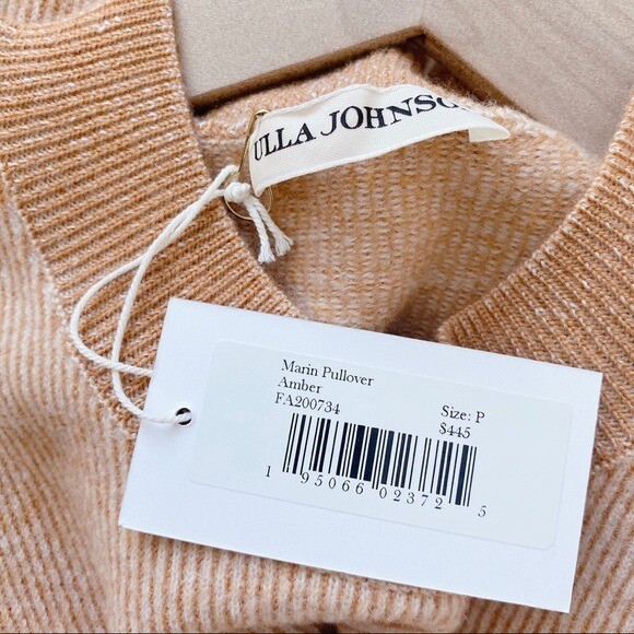 Pre-owned Ulla Johnson Marin 100% Wool Pullover Color: Amber Size P (fits Like Us2/4) In Orange