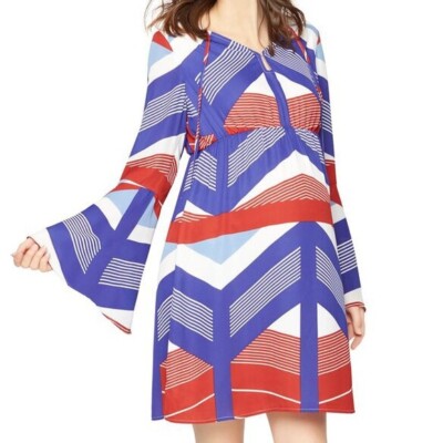 A Pea in the Pod Women's Dress Bell Sleeve Knee Length Mini Dress Size Small