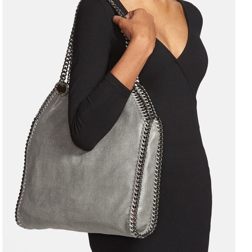 Brand New Stella McCartney Grey Falabella Small Vegan Designer