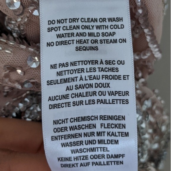 Pre-owned Aidan Mattox Petal Blush Deco Beaded Sequin Formal Evening Maxi Gown In Pink