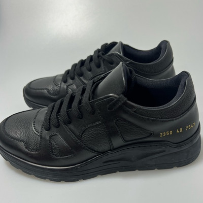 Common Projects Track Technical Leather Low-Top Sneakers Black Men s EU 40/US 7