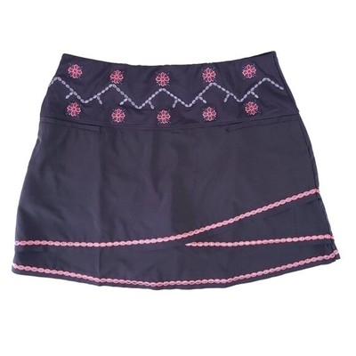 Lucky in Love NWT Womens Lurex Flora Pleat Tier Performance Skort M