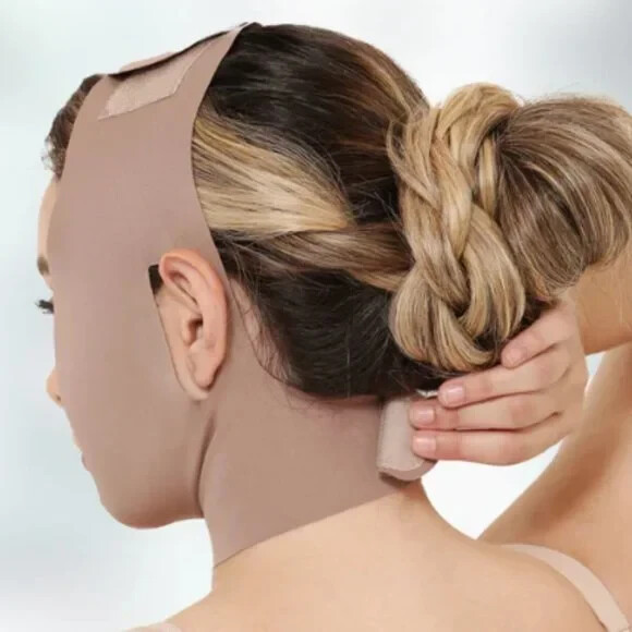 Post Surgery Neck & Chin Compression Garment Wrap Bandage Face Lift Surgery Band