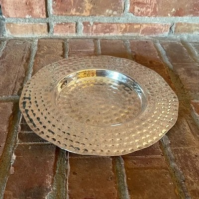 Bath & Body Works Hammered Metal Silver Candle Tray