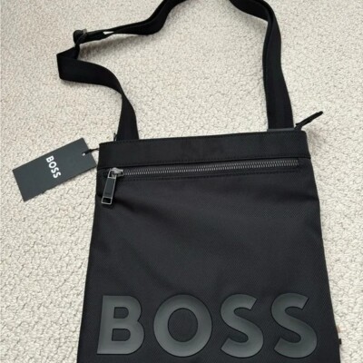 HUGO BOSS BAG MENS CATCH 2.0 DS ZIP ENV 50490970Crossbody Bag Black AUTHENTIC!