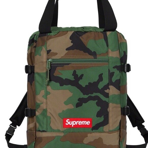 Brand New Supreme Tote Backpack Woodland Camo DS, SS19 - Ready to ship